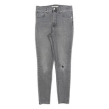 LEVI'S Womens Slim Fit Skinny Jeans Grey Denim W28 L28 Cotton Blend Zip