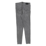 LEVI'S Womens Slim Fit Skinny Jeans Grey Denim W28 L28 Cotton Blend Zip