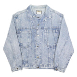 OXYGEN Mens Blue Denim Jacket M Cotton Button Closure Classic Fit Casual