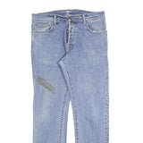 CARHARTT Mens Slim Blue Denim Jeans Button W33 L32 Classic Fit