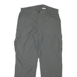 Mens Grey Polyester Blend Regular Fit Cargo Trousers W32 L29 Workwear Utility