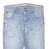 S.OLIVER Mens Shorts Blue Denim L W38 Casual Cotton Blend Regular Fit Zip Pocket