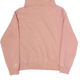CHAMPION Womens Pink Hoodie M Vintage Logo Pullover Casual Sweat Top