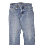 LEVI'S Mens Blue Regular Fit Straight Denim Light W32 L32 Button Cotton Blend