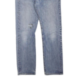 LEVI'S Mens Blue Regular Fit Straight Denim Light W32 L32 Button Cotton Blend