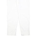 DOLCE & GABBANA Womens Cotton Blend White Slim Trousers W30 L29 Stylish Zip