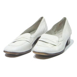 BALLY Womens Leather White Low Heel Shoes UK 5 Classic Elegant Stylish