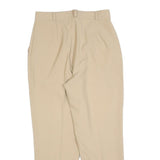 SPENGLER Womens Beige Regular Fit Straight Leg Trousers W27 L25 Polyester Zip