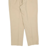 SPENGLER Womens Beige Regular Fit Straight Leg Trousers W27 L25 Polyester Zip