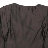 STETTLER AND CO Womens Brown Button Jacket S Polyester Blend Tailored