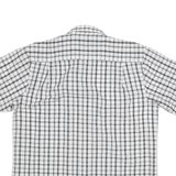 PIERRE CARDIN Mens White & Black Check Short Sleeve Shirt 3XL Cotton Blend
