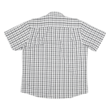 PIERRE CARDIN Mens White & Black Check Short Sleeve Shirt 3XL Cotton Blend