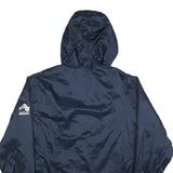 DICKIES Mens Navy Blue Zip Hooded Jacket L Polyester Blend Plain Workwear