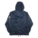 DICKIES Mens Navy Blue Zip Hooded Jacket L Polyester Blend Plain Workwear