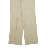 DICKIES Mens Cotton Blend Beige Regular Fit Straight Leg Trousers W28 L28