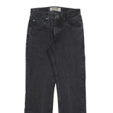WRANGLER Mens Regular Fit Black Denim Jeans W28 L30 Classic Zip Cotton Blend