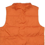 MERONA Mens Orange Jacket L Polyester Blend Quilted Puffer Zip Casual Outerwear
