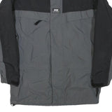 HELLY HANSEN Mens Black & Grey Outdoor Jacket XS Polyester Blend Plain Zip
