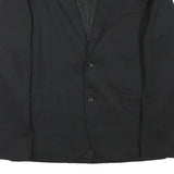 DIESEL Mens Black Wool Blend Classic Jacket M Woven Button Closure Tailored