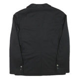 DIESEL Mens Black Wool Blend Classic Jacket M Woven Button Closure Tailored