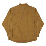 CLUB ROON Mens Brown Plain Shirt XL Button-Down Collar Cotton Blend