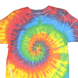 YAZBEK Mens Multicolour Tie Dye Cotton T-Shirt L Short Sleeve Crew Neck Great