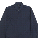 DKNY Mens Navy Check Shirt S Cotton Button Closure Long Sleeve Smart Casual