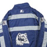 STARTER Mens Blue & Grey Penn State Zip Jacket M Polyester Blend Athletic