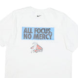 NIKE Mens White Cotton Blend Graphic T-Shirt M Short Sleeve Crew Neck