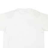 Womens White Cotton Blend Graphic T-Shirt L Short Sleeve Crew Neck Nautical