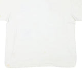 Womens White Cotton Blend Graphic T-Shirt L Short Sleeve Crew Neck Nautical