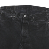 LEVI'S Womens Black Denim Cut-Off Shorts M W30 501 Style Raw Hem