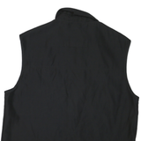 Mens Black Utility Synthetic Sleeveless Jacket L Zip Pockets Casual Outdoor