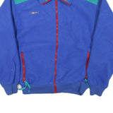 COLUMBIA Mens Blue & Green Retro Polyester Blend Zip Jacket S Fleece Outdoor