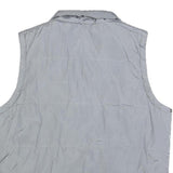 GUESS Mens Grey Zip Jacket XL Polyester Blend Plain Sleeveless Casual