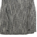 MAX MARA Womens Black & White Wool Blend Button Jacket UK 8 Woven Classic