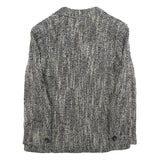 MAX MARA Womens Black & White Wool Blend Button Jacket UK 8 Woven Classic