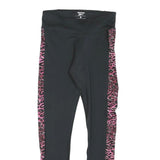 REEBOK Womens Joggers Black & Pink Animal Print Slim Tapered S W26 L26 Fitness