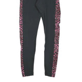 REEBOK Womens Joggers Black & Pink Animal Print Slim Tapered S W26 L26 Fitness