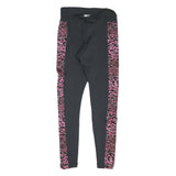 REEBOK Womens Joggers Black & Pink Animal Print Slim Tapered S W26 L26 Fitness
