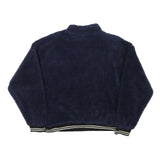 FILA Womens Navy Blue Polyester Blend Zip Jacket 2XL Fleece Casual Outerwear