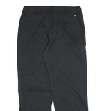 DICKIES Mens Cotton Blend Black Regular Fit Straight Leg Trousers W36 L32