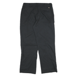 DICKIES Mens Cotton Blend Black Regular Fit Straight Leg Trousers W36 L32