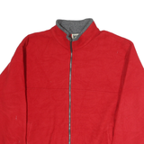 KELLY SPORT Mens Red Jacket XL Polyester Zip Plain Casual Outdoor Warm Fleece