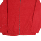 KELLY SPORT Mens Red Jacket XL Polyester Zip Plain Casual Outdoor Warm Fleece