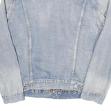 LEVI'S Mens Blue Denim Jacket L Cotton Blend Button Closure Classic Outerwear