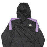 THE NORTH FACE Mens Black & Purple Nylon Casual Jacket M Lightweight Hooded Zip
