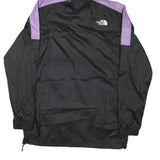 THE NORTH FACE Mens Black & Purple Nylon Casual Jacket M Lightweight Hooded Zip