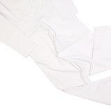 Mens White Cotton Blend Dungarees L W38 L30 Long Sleeve Button Closure Plain