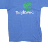 HANES Womens Blue Tanglewood Graphic T-Shirt M Crew Neck Short Sleeve Cotton